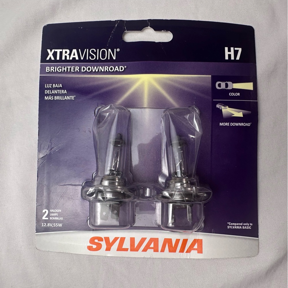 Sylvania H7 XtraVision Halogen Headlight Bulb 2-Pack 💡🚘✨